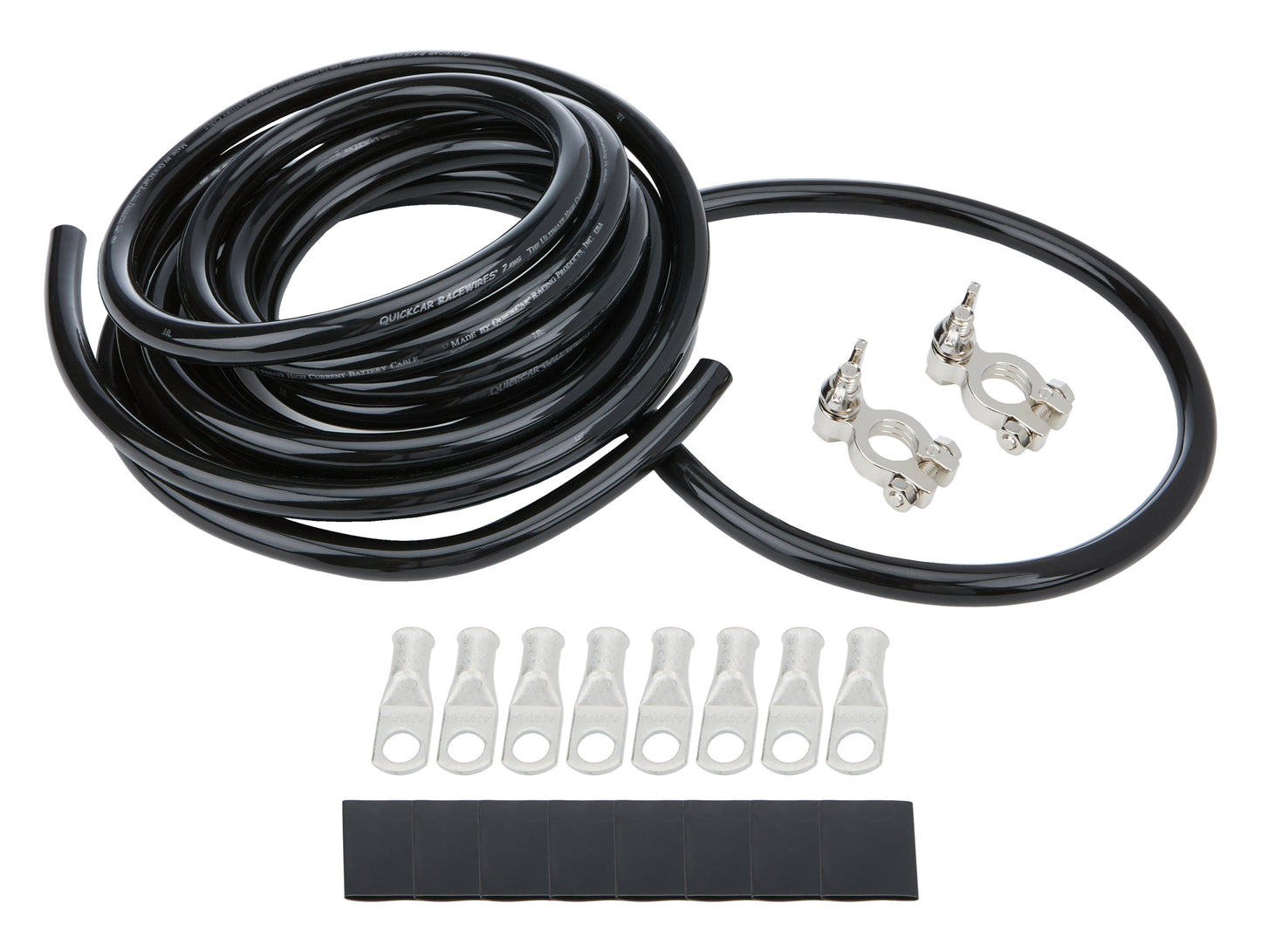 Allstar Performance ALL76111 Battery Cable Kit 2 Ga. 1 Battery All Black