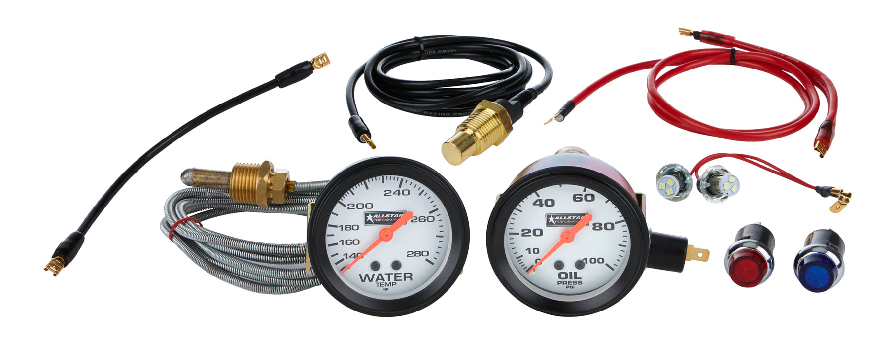 Allstar Performance ALL80080 2 Gauge Kit OP/WT NO PLATE