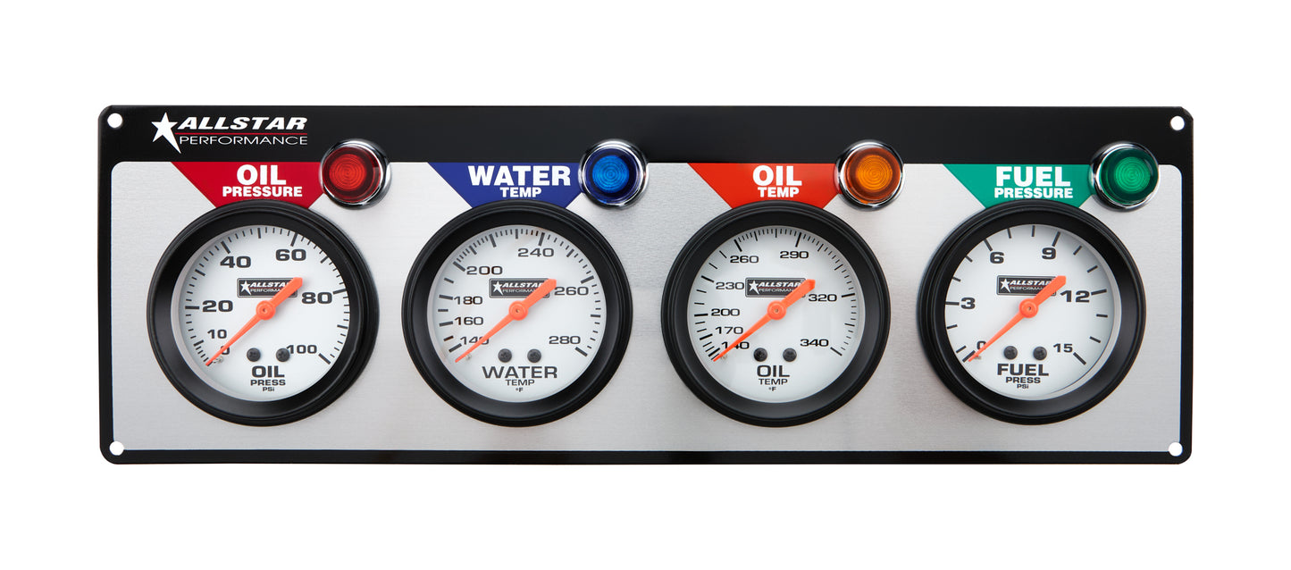 Allstar Performance ALL80093 4 Gauge Panel ALL OP/WT/OT/FP