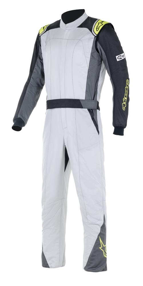 alpine star Suit Atom Silver Flu/Yel Medium / Large