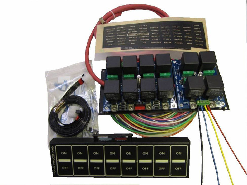 Auto Rod Controls ARC8001D 8 Switch In-Dash Control Module Black Faceplate