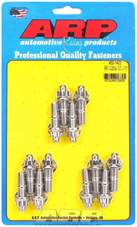 Arp ARP400-1402 S/S Header Stud Kit - 3/8in x 1.670in OAL (12)