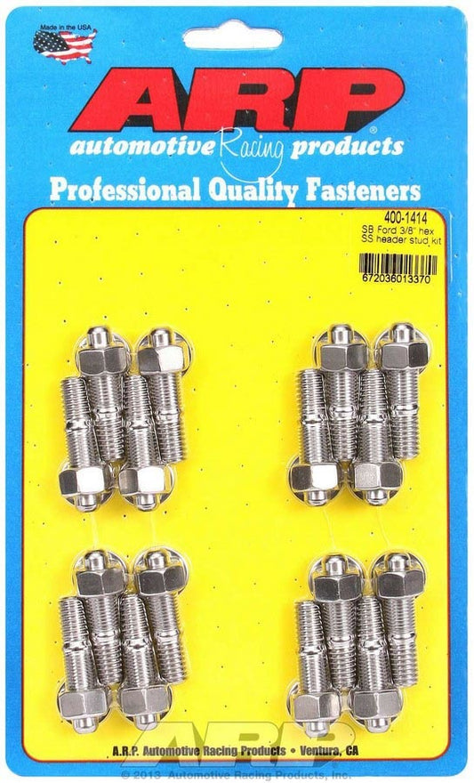 Arp ARP400-1414 S/S Header Stud Kit - 3/8in x 1.670in OAL (16)