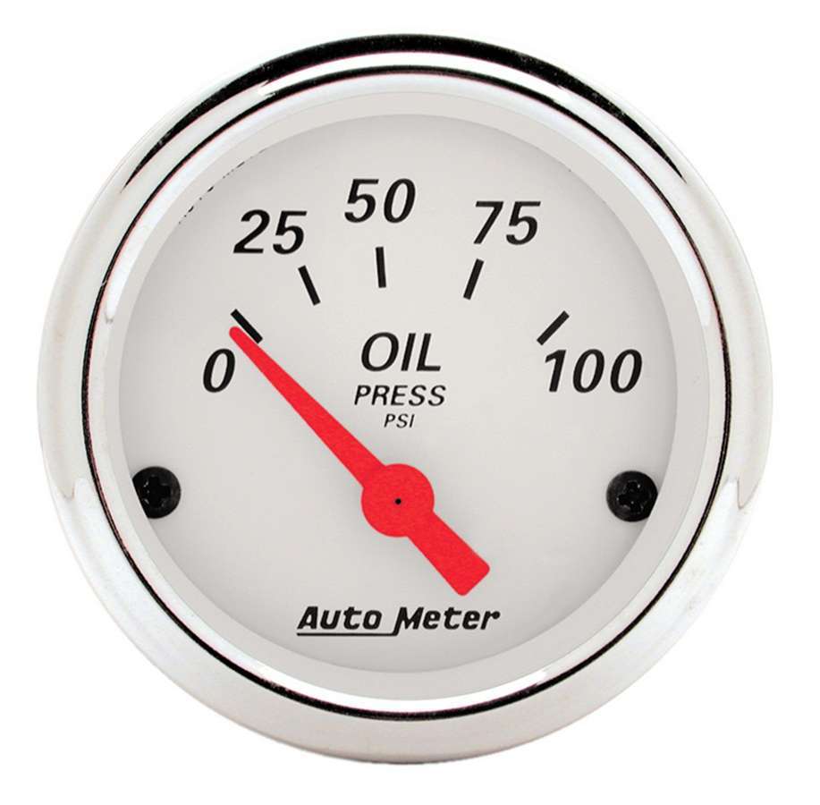 Autometer ATM1327 White Oil Pressure 0-100