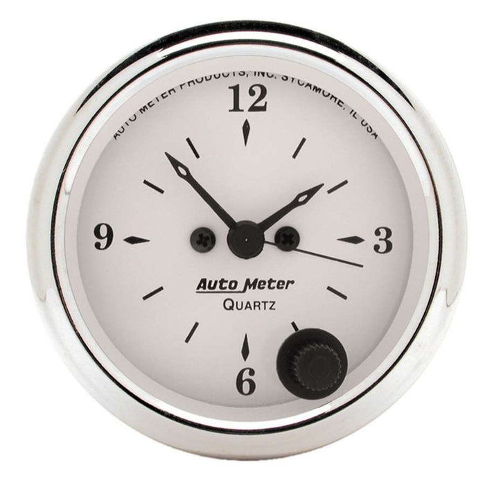 Autometer ATM1686 Old Tyme White 2 1/16in Quartz Clock