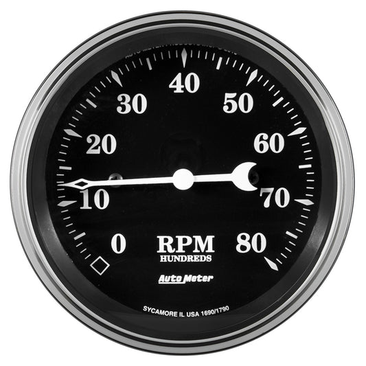 Autometer ATM1790 3-3/8 Tachometer 8000 RPM Old Tyme In-Dash