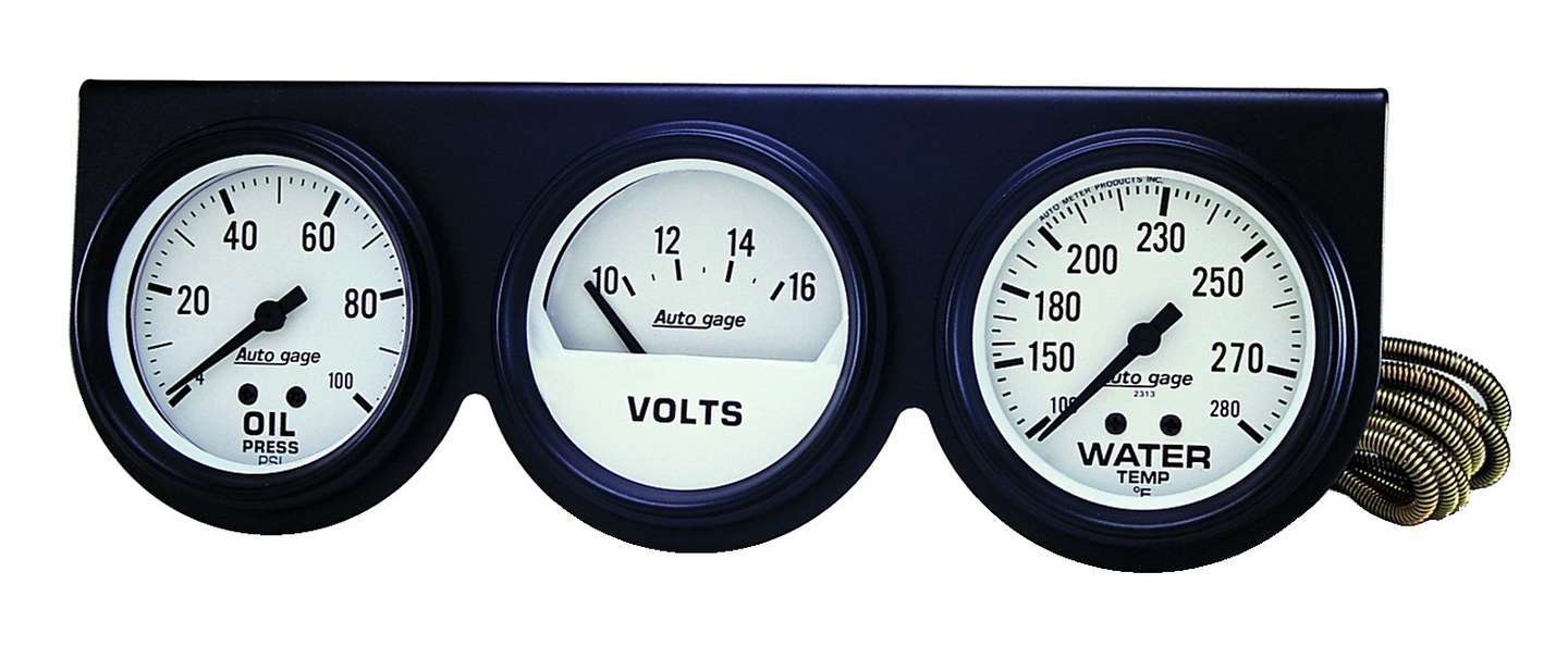 Autometer ATM2328 2-5/8in Oil/Volt/Water Console