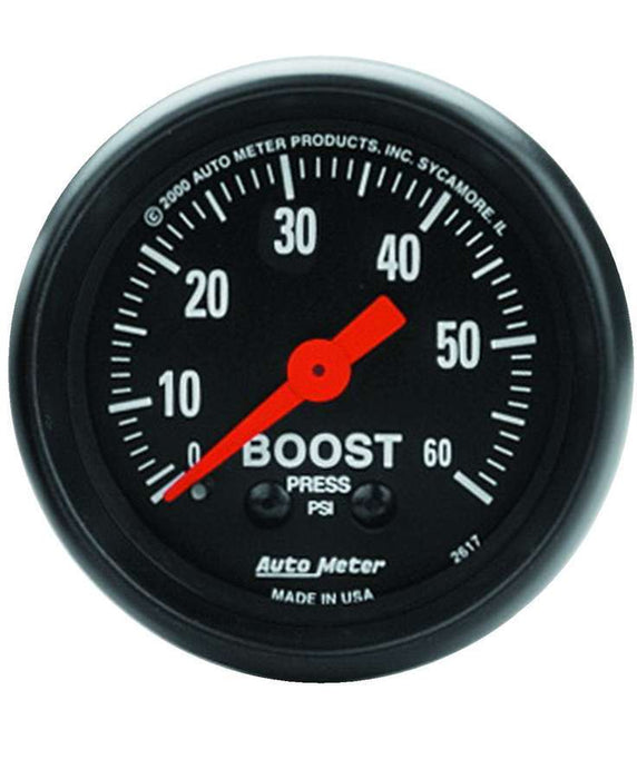 Autometer ATM2617 2-1/16in Z-Series Boost Gauge 0-60psi