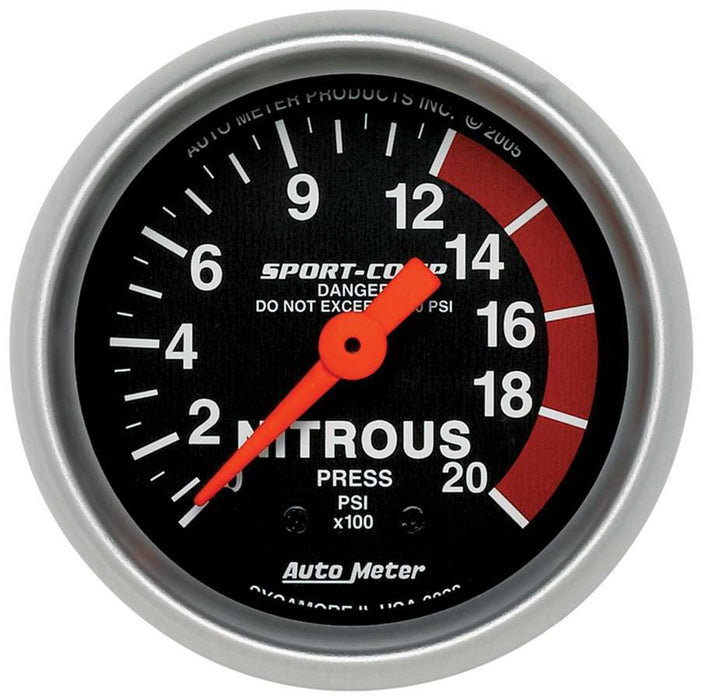 Autometer ATM3328 2-1/16in Sport Comp NOS Pressure Gauge