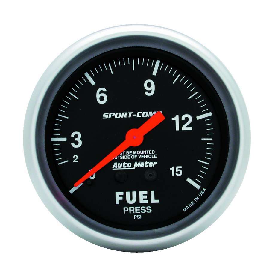 Autometer ATM3411 0-15 Fuel Pressure Gauge