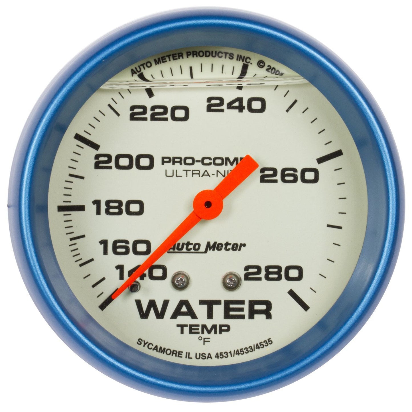 Autometer ATM4231 2-5/8 Ultra-Nite Water Temp Gauge 140-280