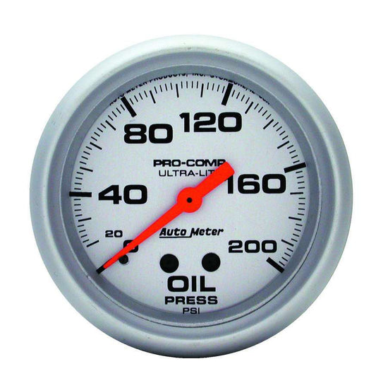 Autometer ATM4422 2-5/8in Mech Oil Pressure 0-200 Psi