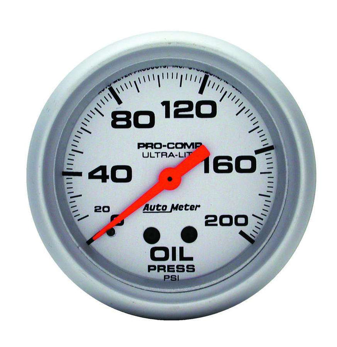 Autometer ATM4422 2-5/8in Mech Oil Pressure 0-200 Psi