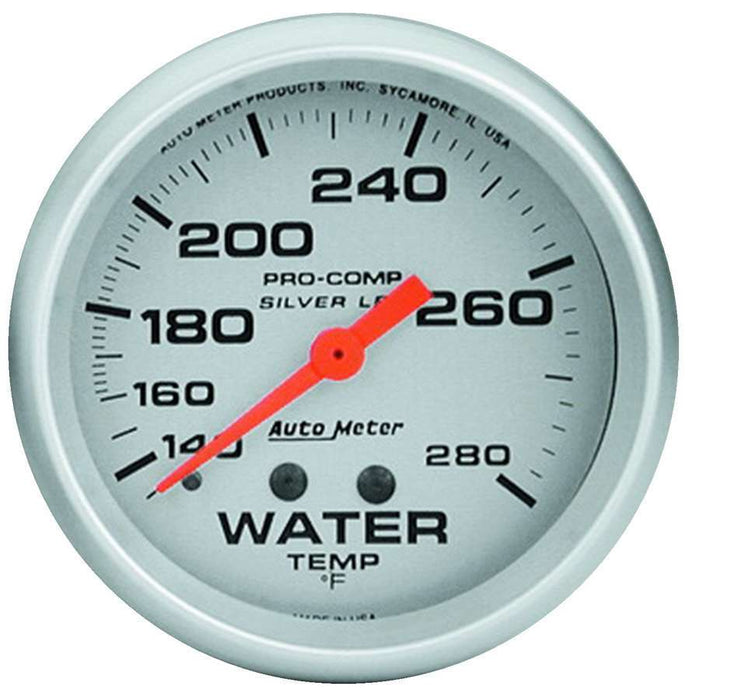 Autometer ATM4631 Pro Comp 2-5/8in Silver Liq-Fill Water 140-280