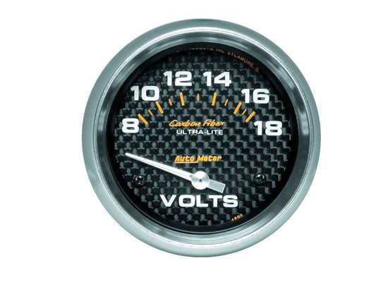 Autometer ATM4891 C/F 2-5/8in Voltmeter 8-18 Volts