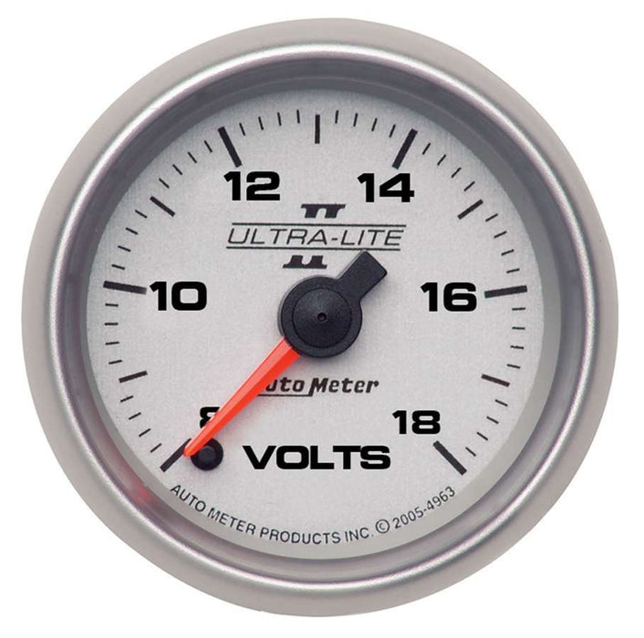 Autometer ATM4991 2-1/16 U/L II Voltmeter 8-18 Full Sweep
