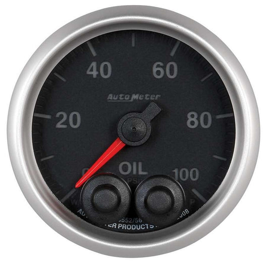 Autometer ATM5652 2-1/16 E/S Oil Press. Gauge - 0-100psi