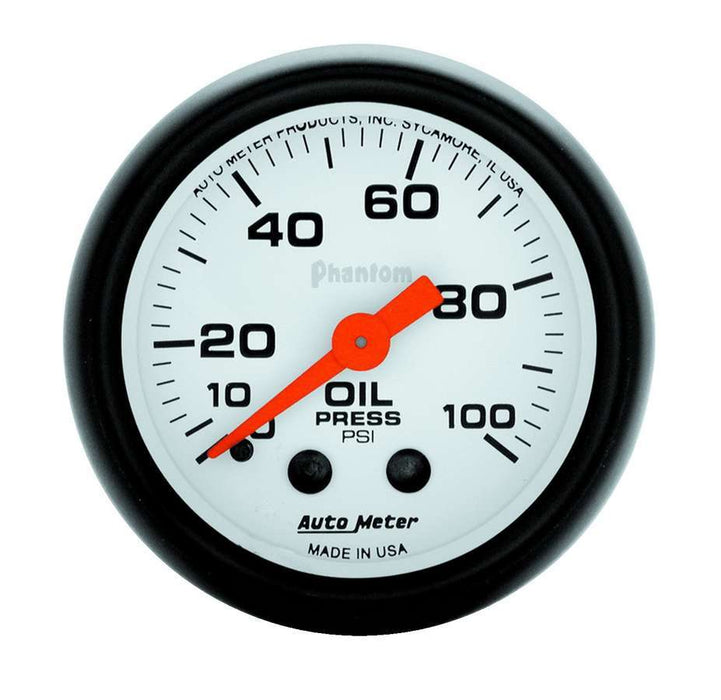 Autometer ATM5721 Phantom 2 1/16in Oil Pressure 0-100 PSI Mech.