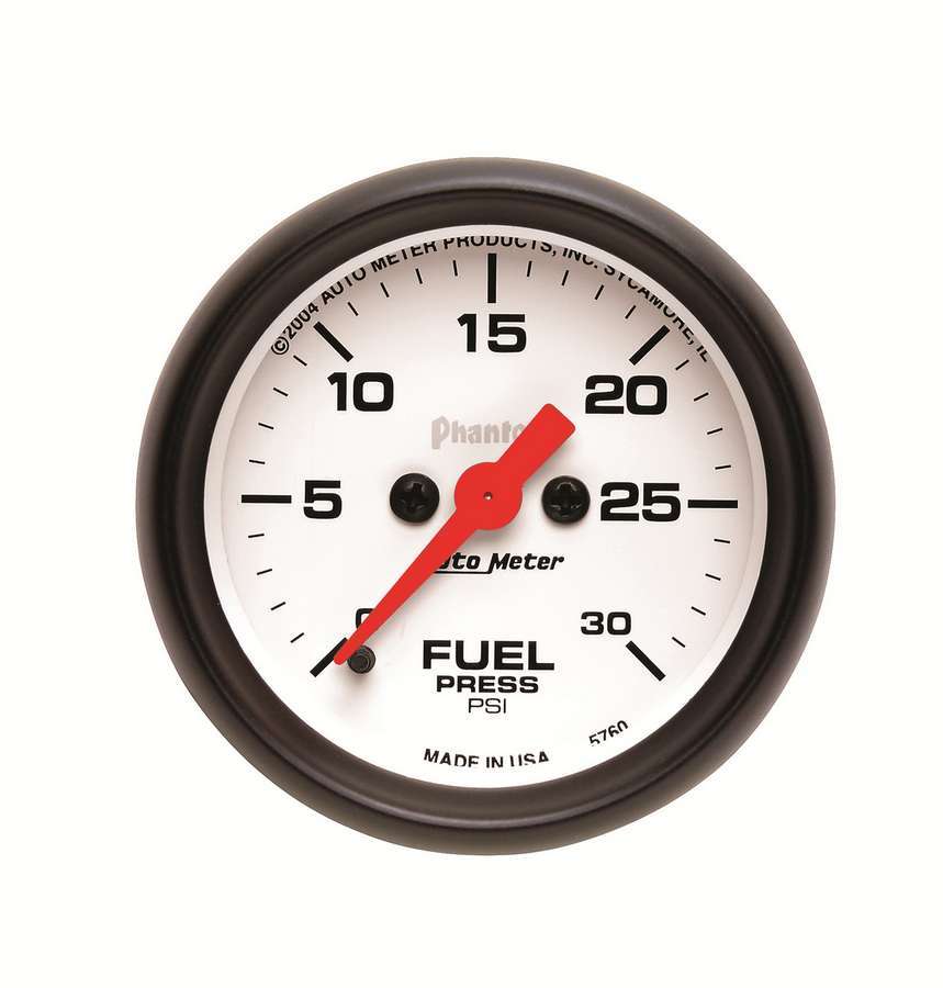 Autometer ATM5760 2-1/16in Phantom Fuel Press. Gauge 30psi