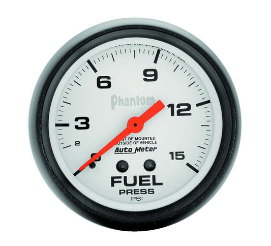 Autometer ATM5810 2-5/8in Phantom Fuel Press. Gauge 0-15psi