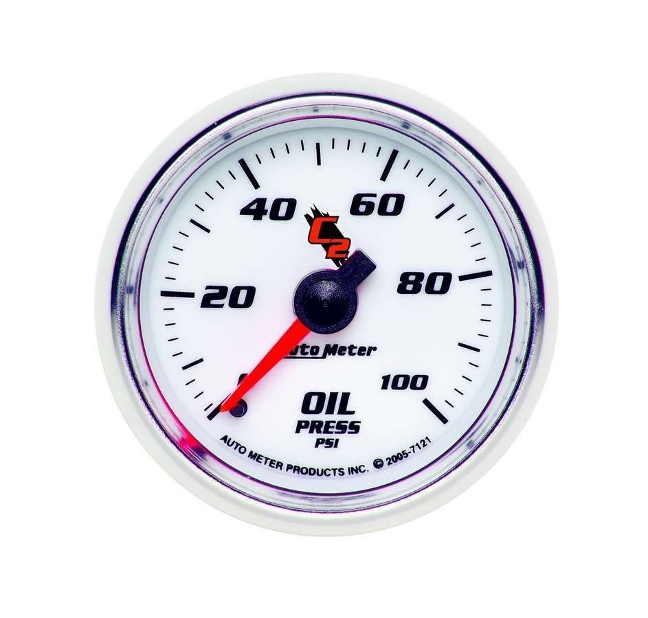Autometer ATM7121 2-1/16in C2/S Oil Press. Gauge 0-100psi