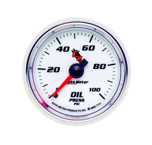 Autometer ATM7121 2-1/16in C2/S Oil Press. Gauge 0-100psi