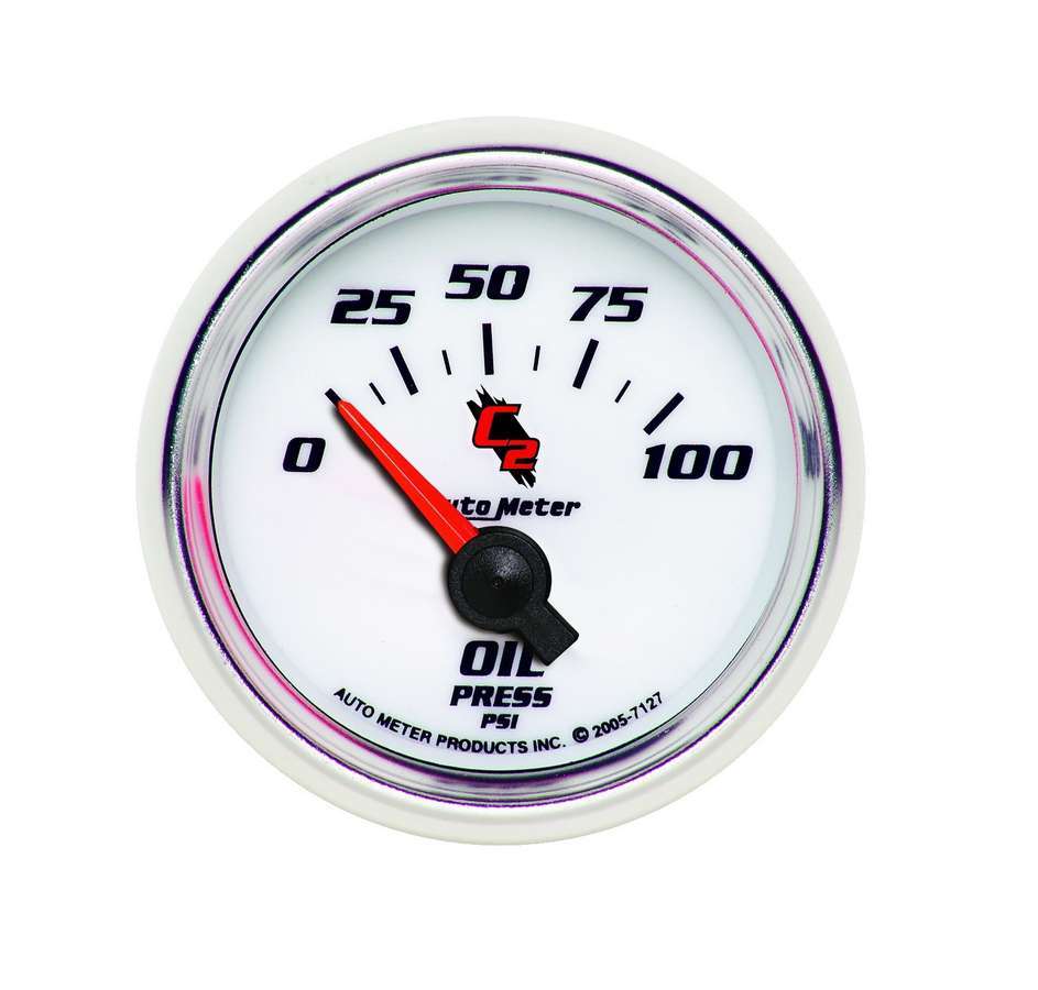 Autometer ATM7127 2-1/16in C2/S Oil Press. Gauge 0-100psi