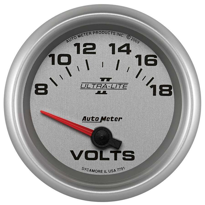 Autometer ATM7791 2-5/8 U/L II Voltmeter Gauge 8-18volts