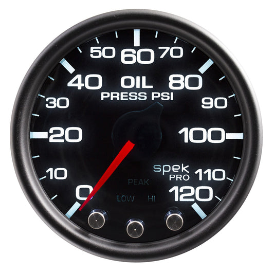 Autometer ATMP32552 Spek-Pro Oil Pressure Gauge 0-120psi 2-1/16