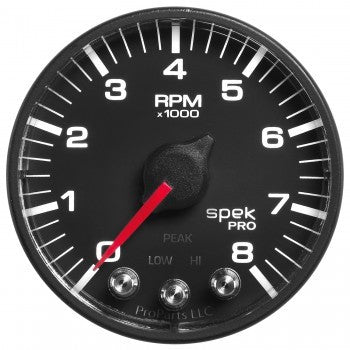 Autometer ATMP334328 Spek-Pro 2-1/16 Tach w/ Shift Light & Peak Mem.