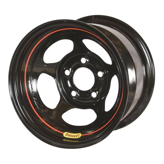 Bassett BAS50L53 Wheel 15in x 10in 3in BS 5x5 Black Inertia
