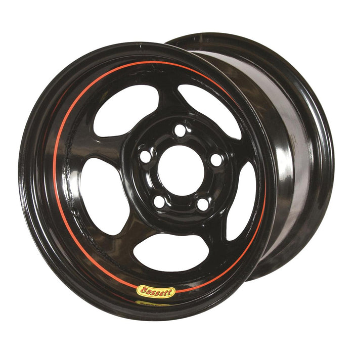 Bassett BAS50L53 Wheel 15in x 10in 3in BS 5x5 Black Inertia