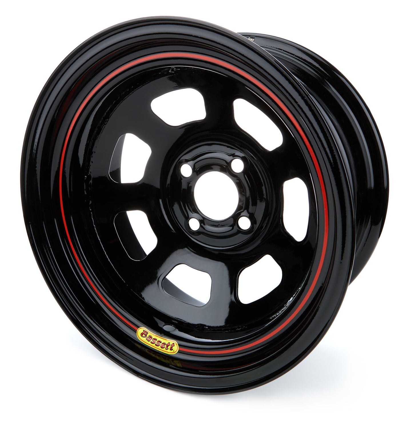 Bassett BAS57SP2 Wheel 15x7 4x4.25 2in BS D-Hole Lite Black