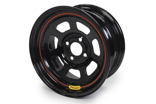 Bassett BAS57SP4 15x7 4x4.25 4in BS D-Hole Lite Black