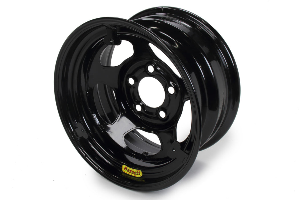 Bassett BAS58R53EBTAB Wheel 15x8 Black Inerita 5x5 w/ Mudcover Tabs