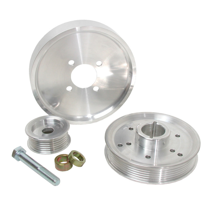 BBK Performance Parts 3pc. Aluminum Pulley Kit - 01-04 GT/Cobra 4.6L