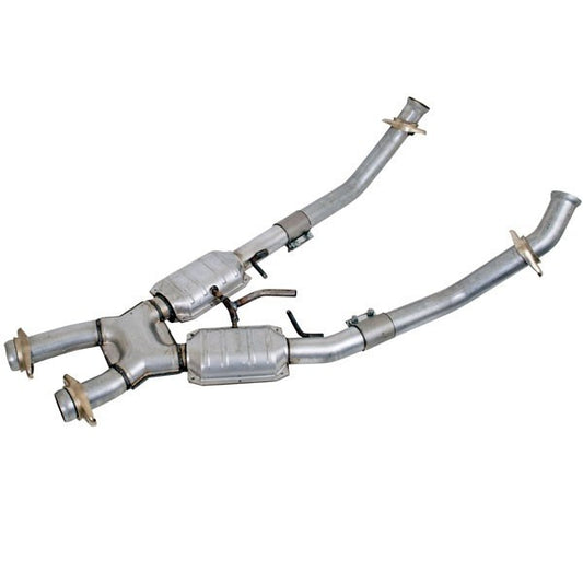 Bbk Performance BBK1662 2.50 X-Pipe w/Converters - 86-93 Mustang 5.0L