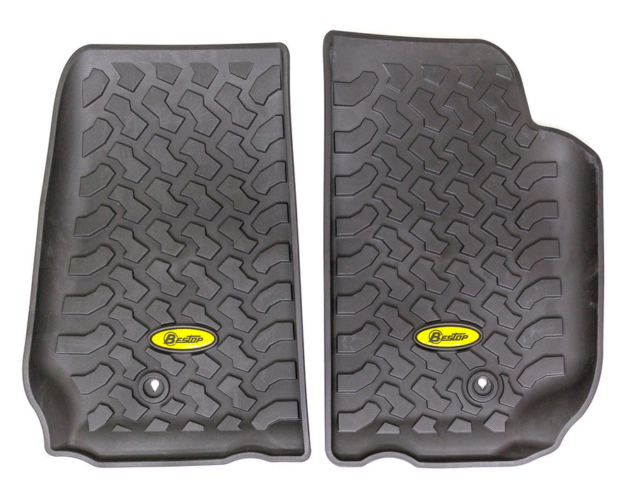 Bestop BES51500-01 Black-Floor Liners Front 07-13 Wrangler JK All