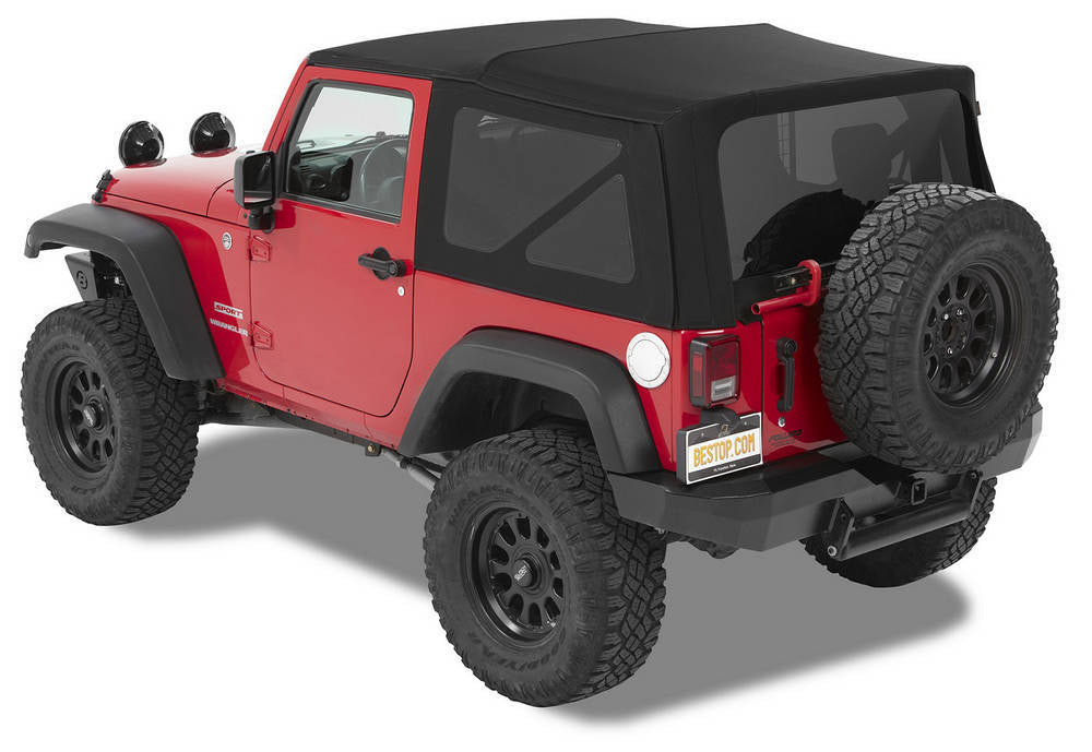 Bestop BES54822-17 Supertop NX Black Twill 07-16 Wrangler JK 2 Door