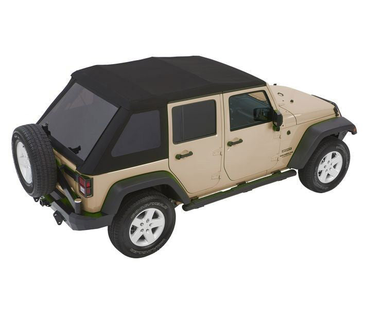 Bestop BES54923-17 Trektop NX Glide Black Twill 07- Wrangler 4Dr