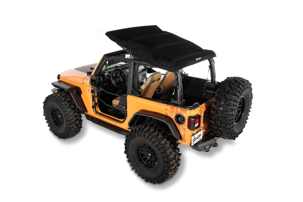 Bestop BES54930-17 18- Jeep Wrangler JL 2Dr Trektop Glide Blk Twill