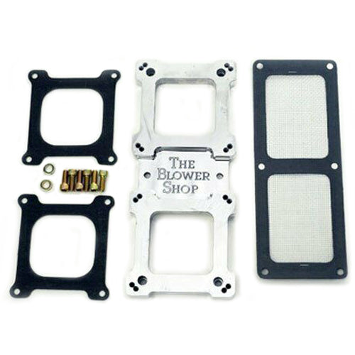 The Blower Shop BLS4300 Billet Dual Carb Adapter 4150 (8-5/8in)