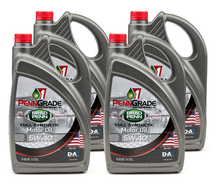 Penngrade Motor Oil BPO71730-4 5w40 SAE Full Synthetic Oil Case 4x5 Qt Bottle