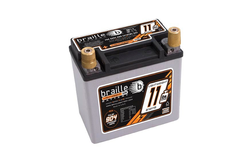 Braille Auto Battery BRBB14115 Racing Battery 11.5lbs 904 PCA 5.8x3.3x5.8