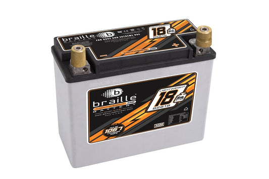 Braille Auto Battery BRBB2618 Racing Battery 18lbs 1168 PCA 8.1x3.5x6.3