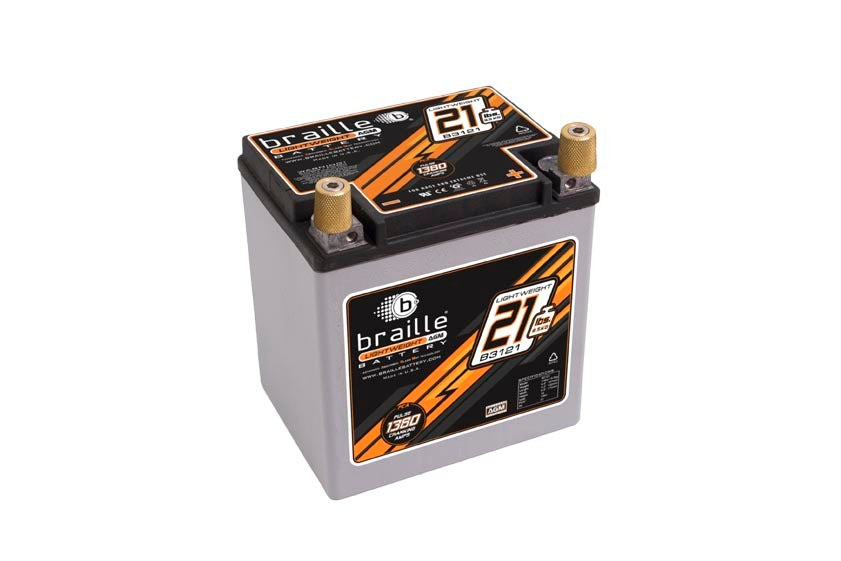 Braille Auto Battery BRBB3121 Racing Battery 21lbs 1380 PCA 6.6x5.1x6.8