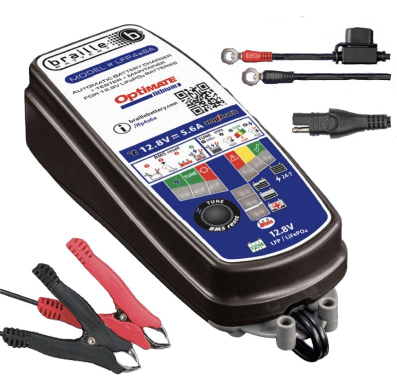 Braille Auto Battery BRBTM393 12-Volt Lithium Battery Charger