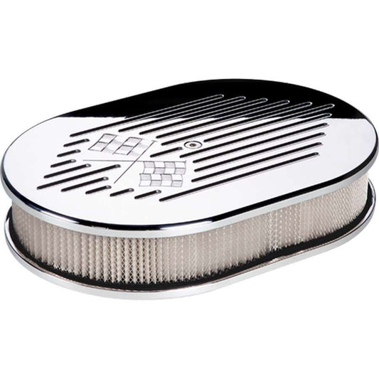 Billet Specialties BSP15327 Small Oval Air Cleaner W/Flags