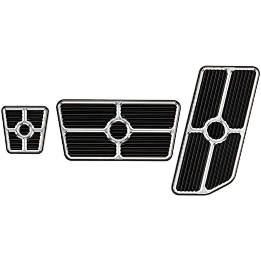 Billet Specialties BSP198625 Universal Pedal Kits Grooved Black