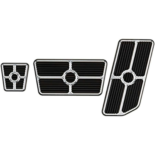 Billet Specialties BSP198625 Universal Pedal Kits Grooved Black